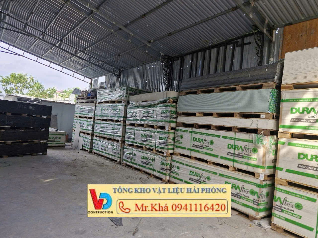 Tổng kho tấm xi măng Dura tại Cát Bà