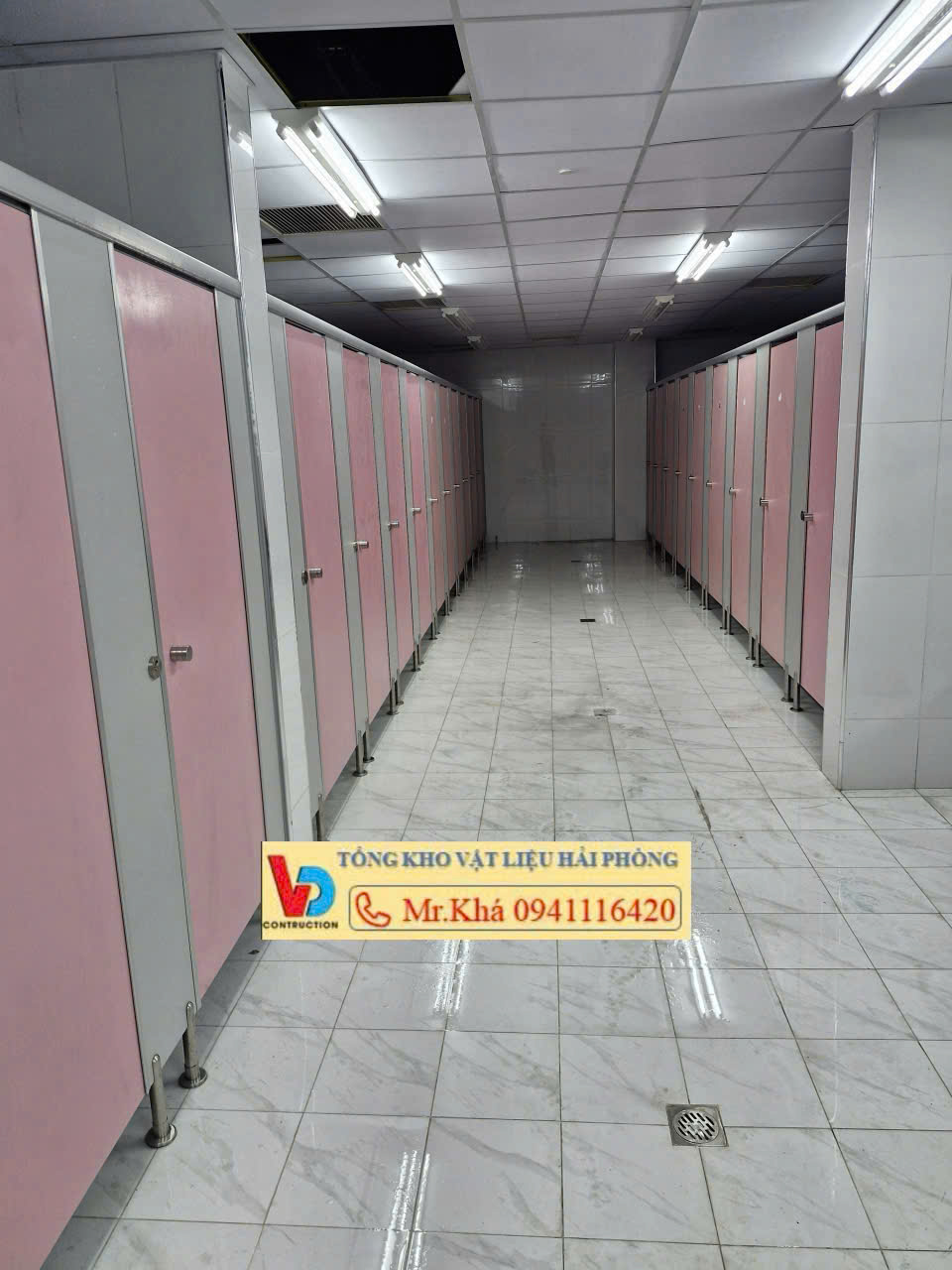 Thi công vách ngăn vệ sinh tại Hải Phòng